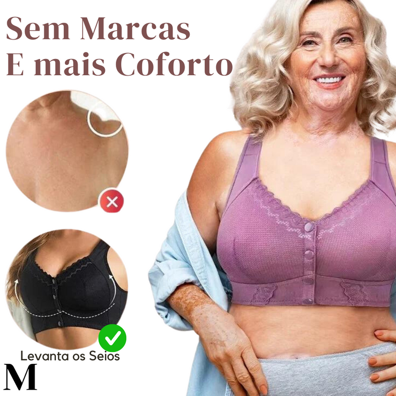 2024 Novo Sutiã Respirável com Fecho Frontal Elástico