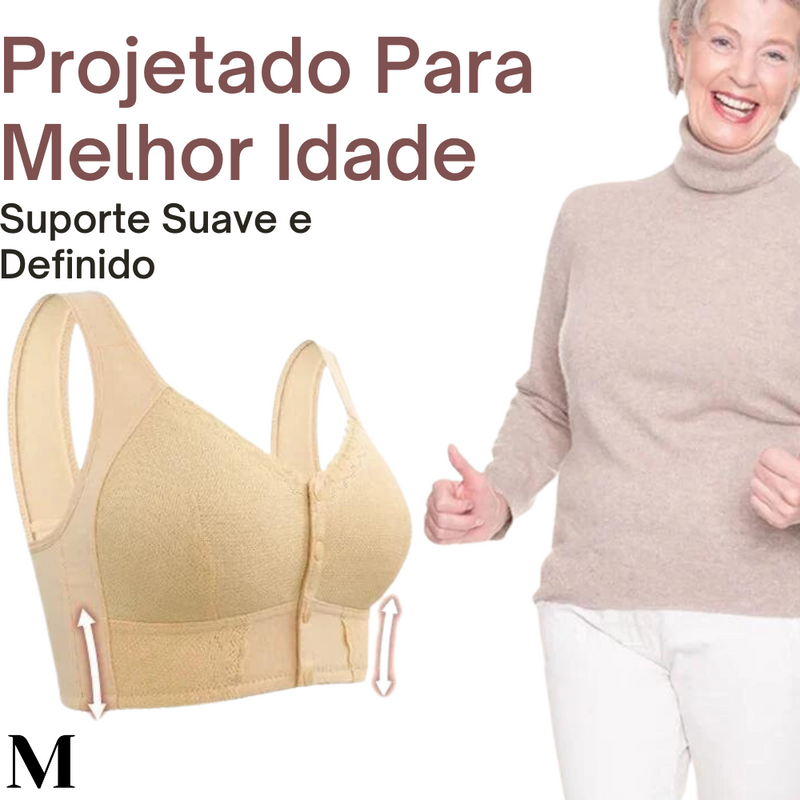 2024 Novo Sutiã Respirável com Fecho Frontal Elástico