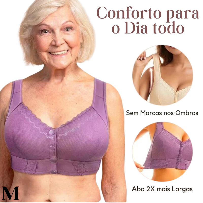 2024 Novo Sutiã Respirável com Fecho Frontal Elástico