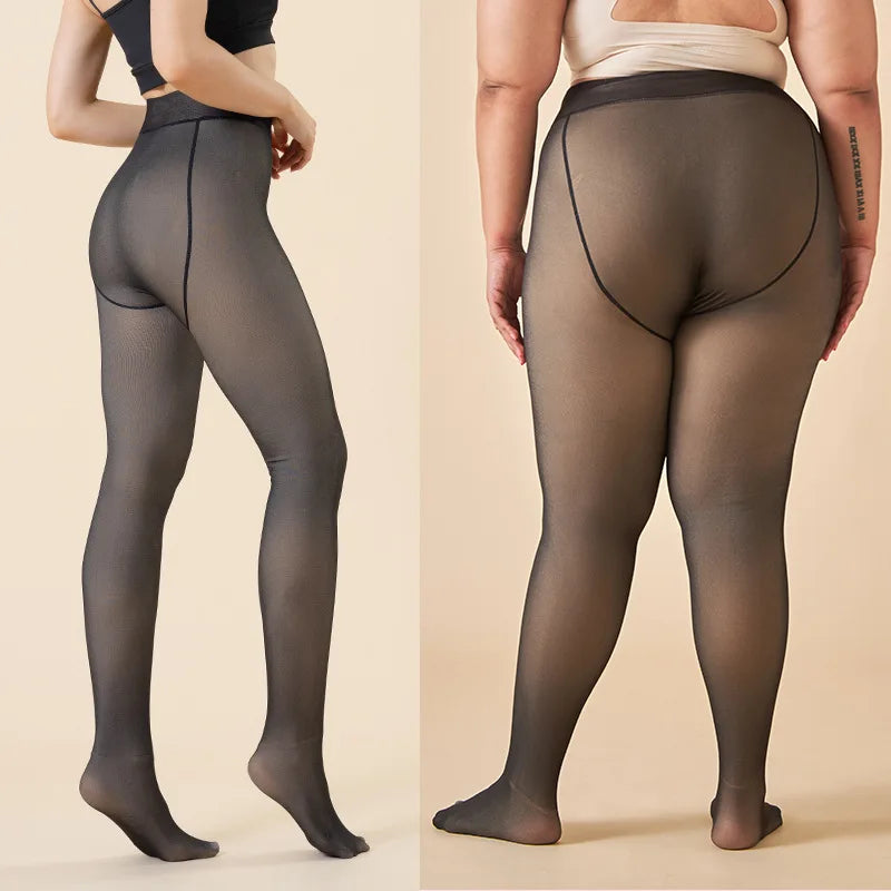 Meia-calça Peluciada de Lã Translúcida Donna