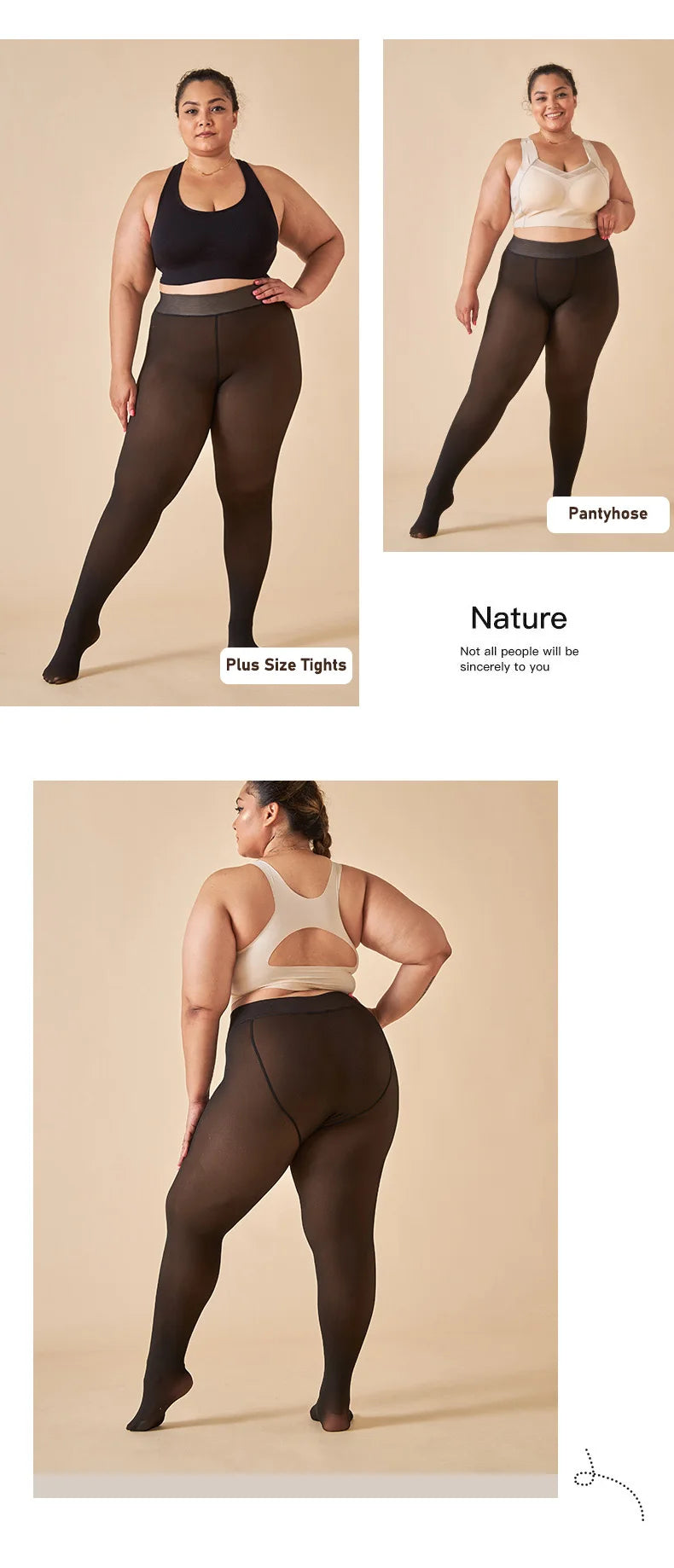 Meia-calça Peluciada de Lã Translúcida Donna