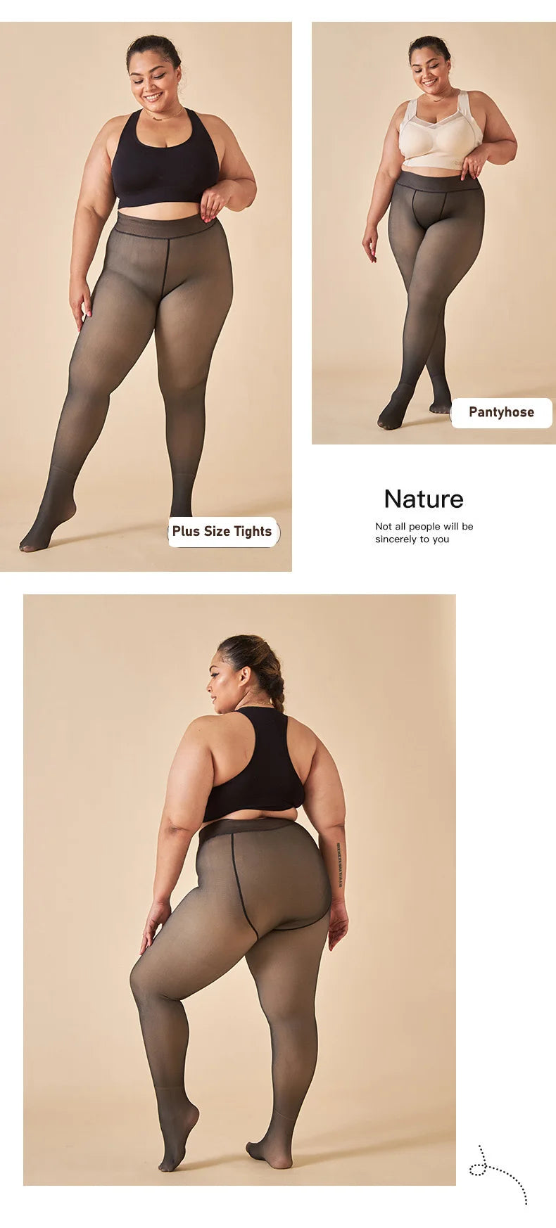 Meia-calça Peluciada de Lã Translúcida Donna