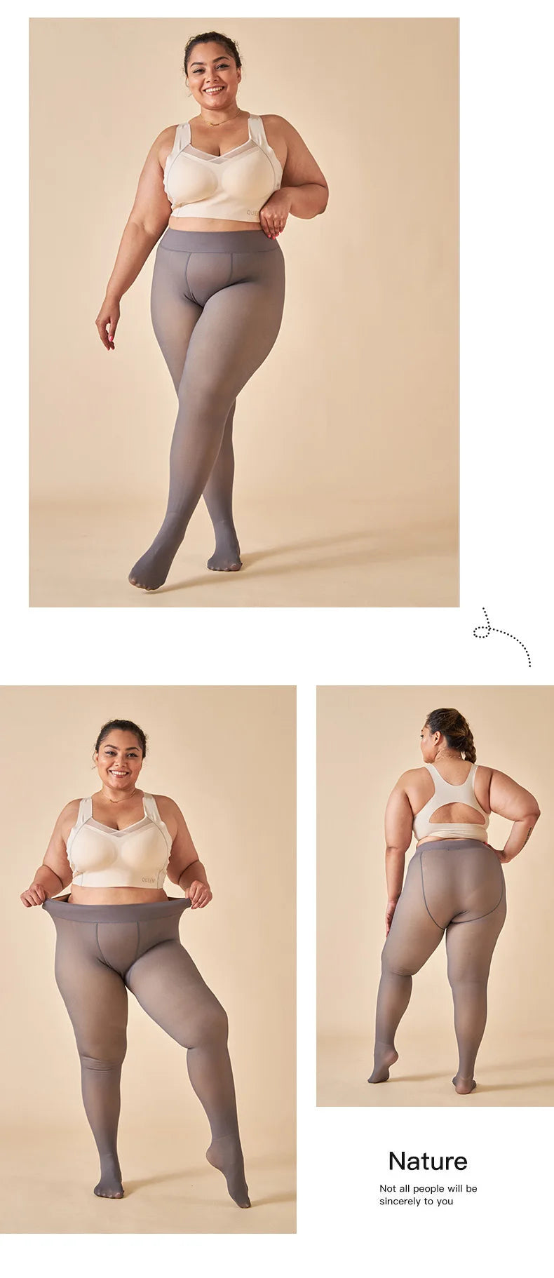 Meia-calça Peluciada de Lã Translúcida Donna