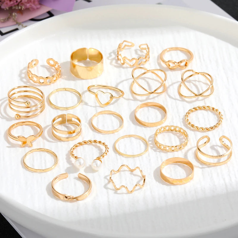 Conjunto de Anéis 20 peças