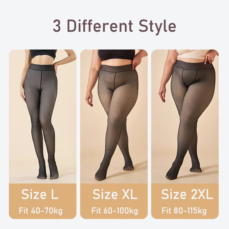 Meia-calça Peluciada de Lã Translúcida Donna