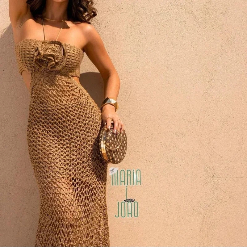 Vestido Flor de Crochê
