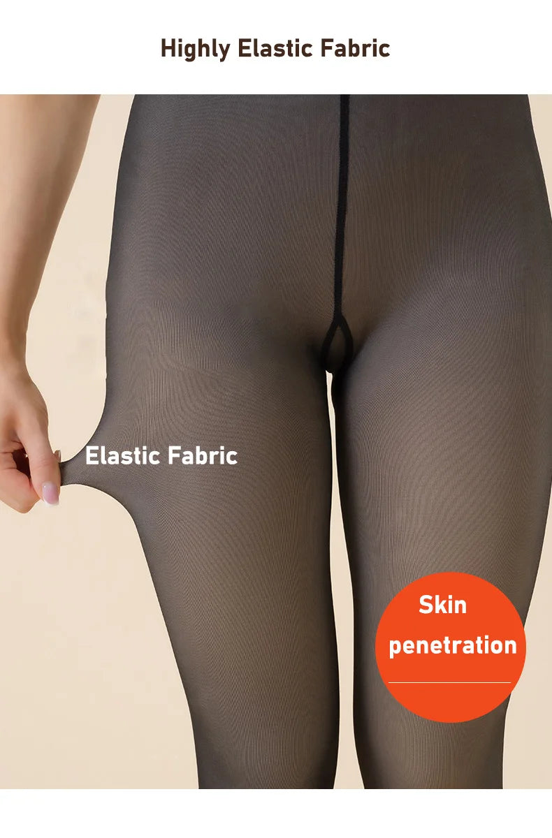 Meia-calça Peluciada de Lã Translúcida Donna