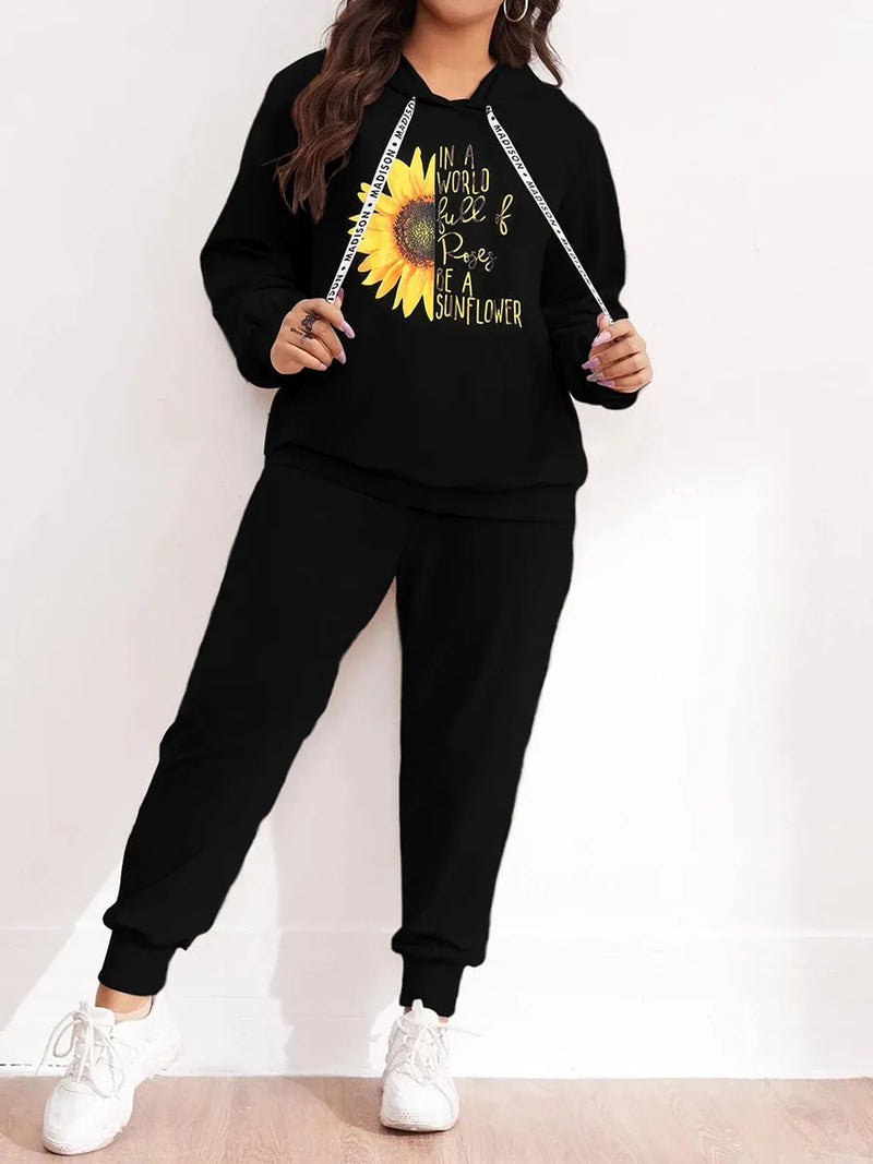 Conjunto Moletom Plus Girassol