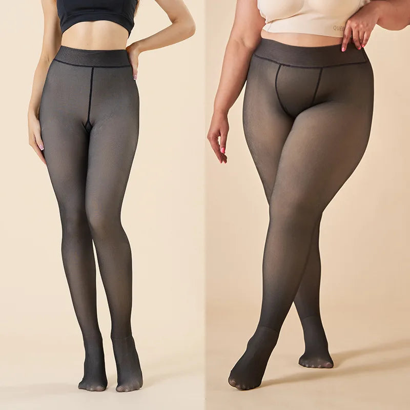 Meia-calça Peluciada de Lã Translúcida Donna